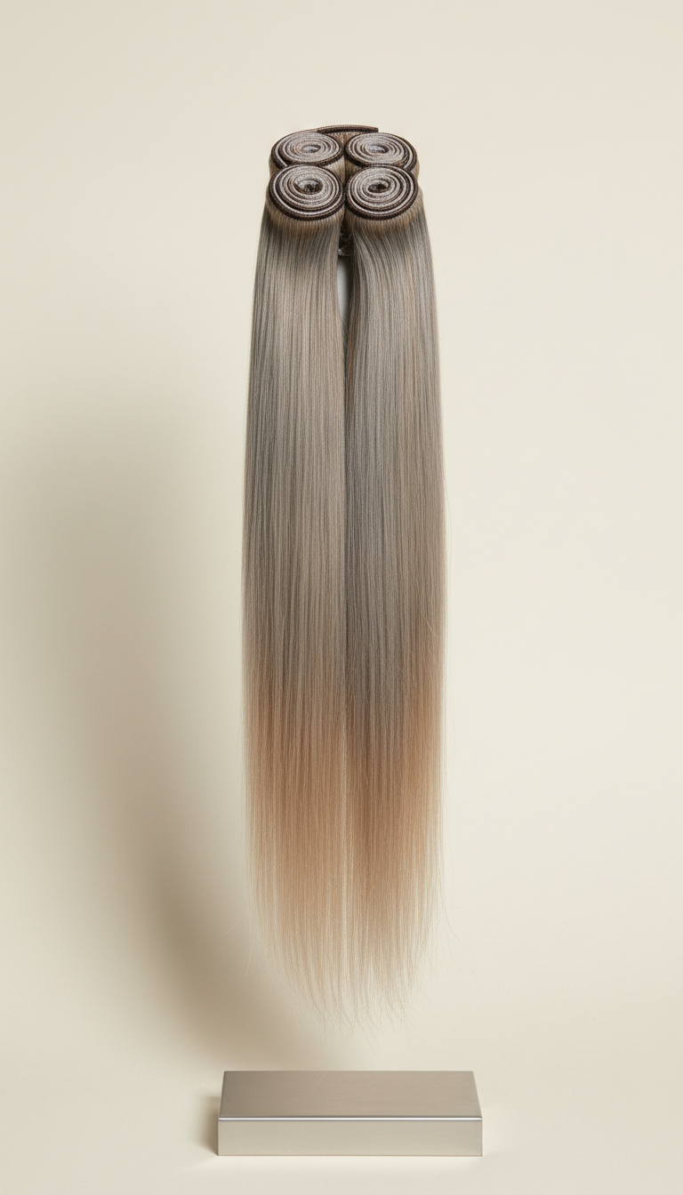 Platinum Mist tape-in human hair extensions