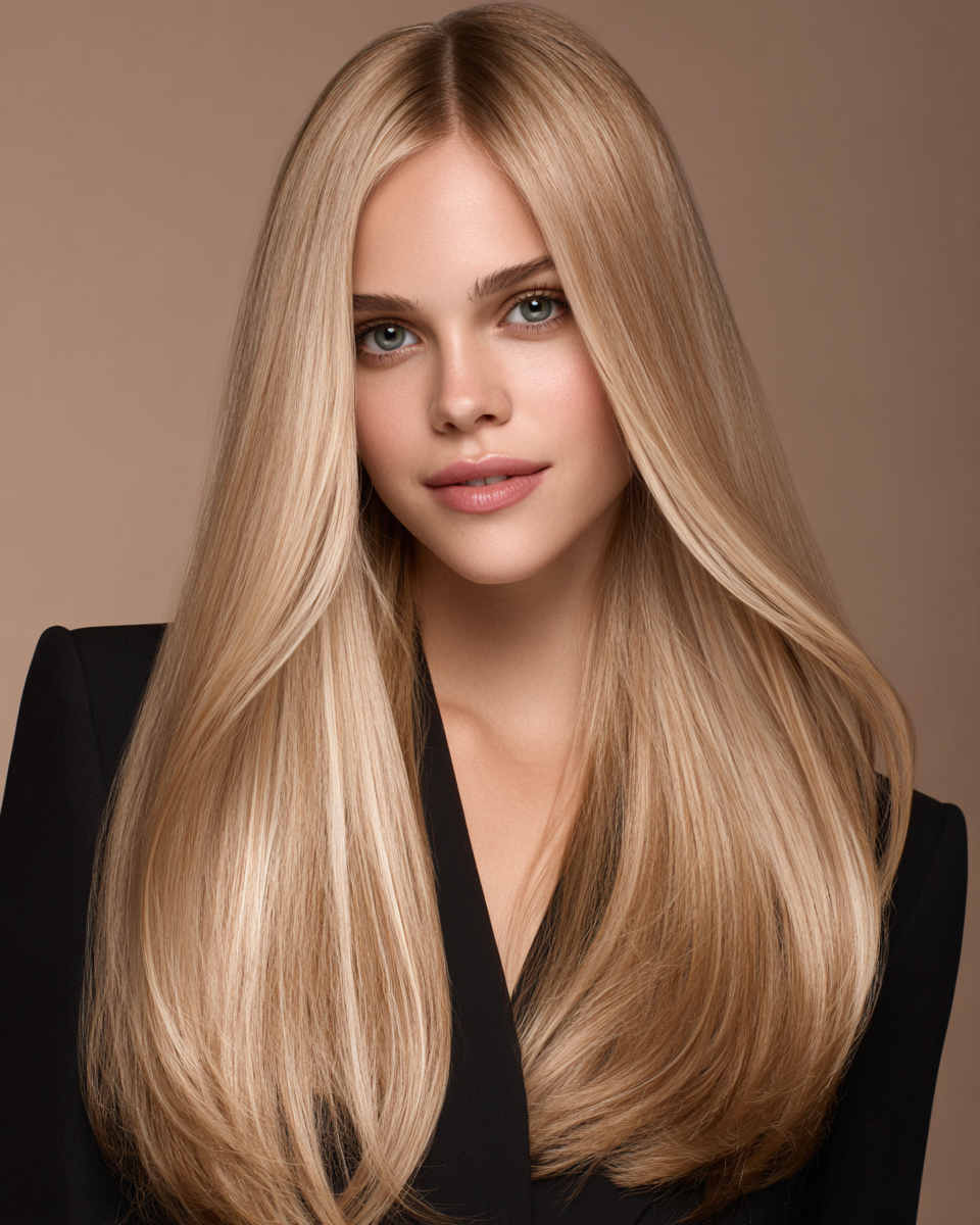CALERTO blonde human hair with smooth, refined texture